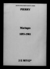 Pierry. Mariages 1893-1901