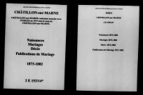 Châtillon-sur-Marne. Naissances, mariages, décès, publications de mariage 1873-1882