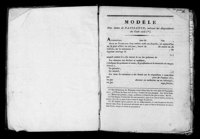 Châlons-sur-Marne. Naissances an XIII