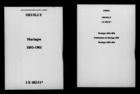 Oeuilly. Mariages, publications de mariage 1893-1901