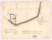 Plan figuré et arpentage d'une maison sur le terroir d'Onrezy (1760)