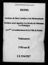Reims. 3ème arrondissement. Naissances 1793-an II