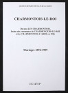 Charmontois-le-Roi. Mariages 1892-1909