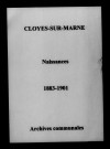 Cloyes-sur-Marne. Naissances 1883-1901
