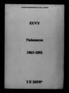 Euvy. Naissances 1863-1892