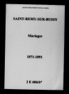 Saint-Remy-sur-Bussy. Mariages 1871-1891