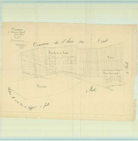 Somme-Tourbe (51547). Section A2 échelle 1/2500, plan mis à jour pour 1932, plan non régulier (papier)