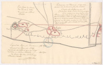Plan figuré du chemin de Louvois à Mutry demandé par Madame Adélaïde, 1782.