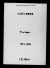 Remicourt. Mariages 1793-1870
