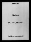Janvry. Mariages 1813-1821