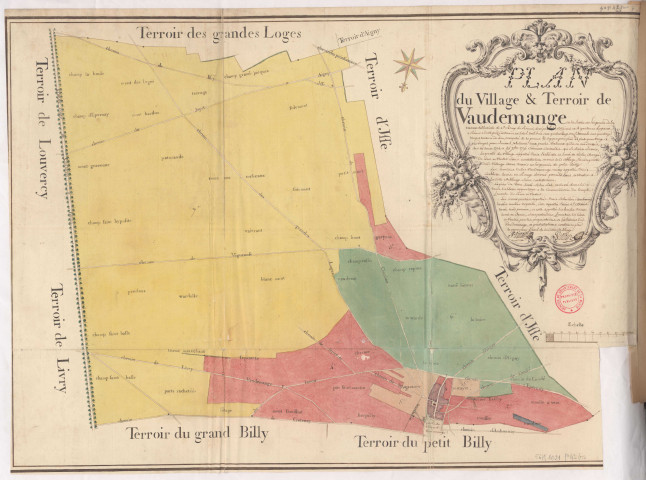Plan du village et terroir de Vaudemange (1774), Villain