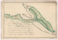 Dampierre-sur-Auve. Plan d'une partie des rivières d'Auve et d'Yevre, 1555-1775.