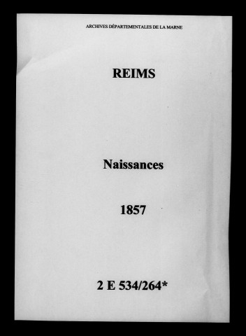 Reims. Naissances 1857