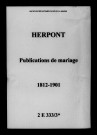 Herpont. Publications de mariage 1812-1901