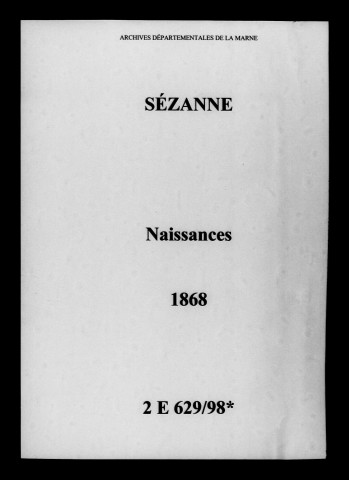 Sézanne. Naissances 1868