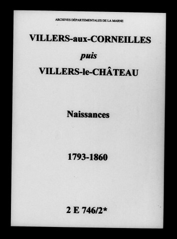 Villers-aux-Corneilles. Naissances 1793-1860