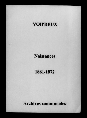 Voipreux. Naissances 1861-1872