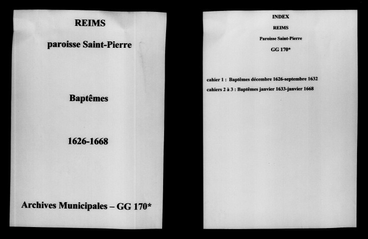 Reims. Saint-Pierre. Baptêmes 1626-1668