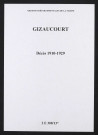 Gizaucourt. Décès 1910-1929