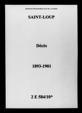 Saint-Loup. Décès 1893-1901