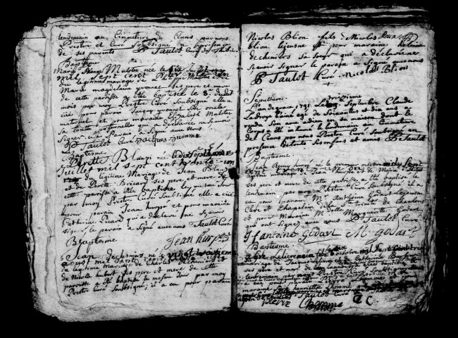 Thibie. Baptêmes, mariages, sépultures 1731-1740