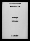 Boursault. Mariages 1893-1901