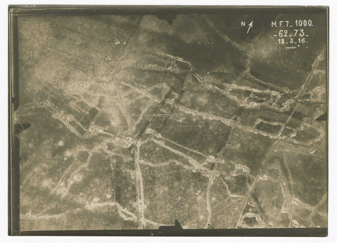 Bois 372 après le marmitage du 15 mars 1916 à l'Ouest de la route de St-Hilaire-le-Grand à St Souplet-sur-Py