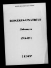 Bergères-lès-Vertus. Naissances 1793-1811