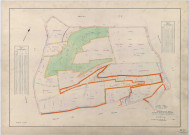Contault (51166). Section ZD échelle 1/2000, plan remembré pour 1963, plan régulier (papier armé)