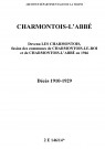 Charmontois-l'Abbé. Décès 1910-1929