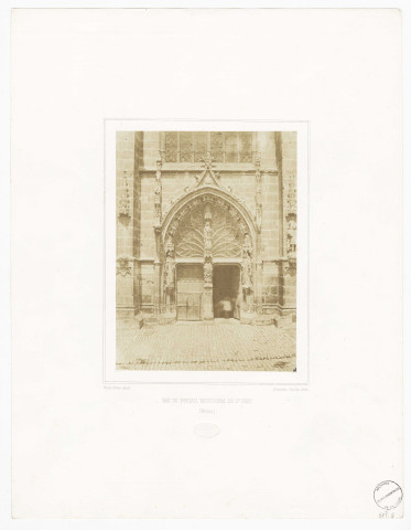 REIMS. Bas du portail méridional de Saint-Rémi