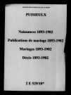 Puisieulx. Naissances, publications de mariage, mariages, décès 1893-1902