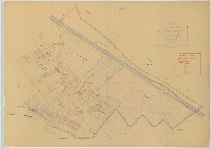 Juvigny (51312). Section E3 échelle 1/2500, plan mis à jour pour 1937, plan non régulier (papier)