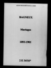 Bagneux. Mariages 1893-1901