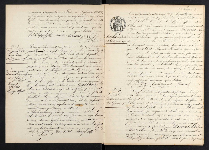 Fromentières. Décès 1893-1912