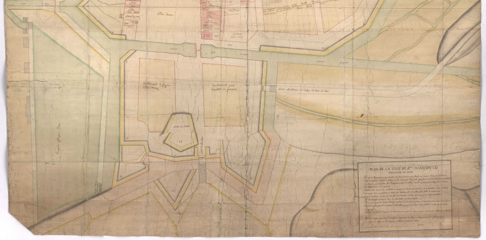 Plan de la ville de Ste Ménéhould dressé par Delaforce, 1724.