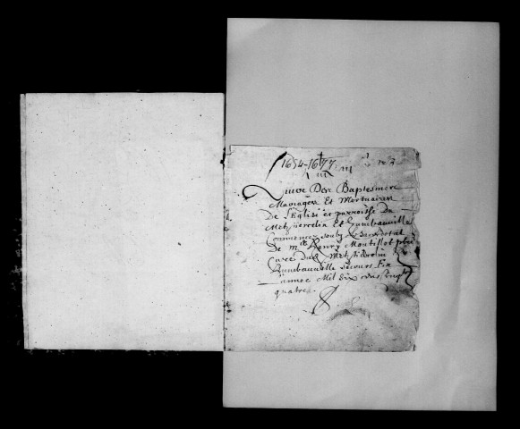 Meix-Tiercelin (Le). Baptêmes, tables, sépultures, mariages 1654-1722