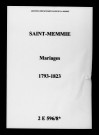 Saint-Memmie. Mariages 1793-1823