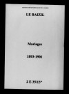 Baizil (Le). Mariages 1893-1901