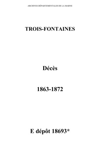 Trois-Fontaines. Décès 1863-1872