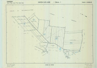 Saron-sur-Aube (51524). Tableau d'assemblage échelle 1/5000, plan remembré pour 01/01/1993 (calque)