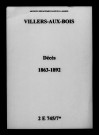 Villers-aux-Bois. Décès 1863-1892