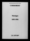 Corrobert. Mariages 1893-1901