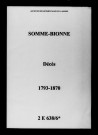 Somme-Bionne. Décès 1793-1870