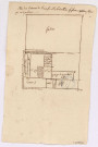 Plan des bâtiments de la maison presbytérale de Jussecour, XVIIIè s.