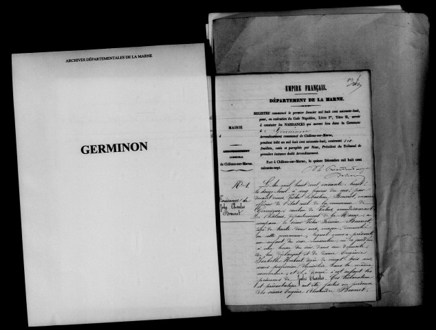 Germinon. Naissances 1868