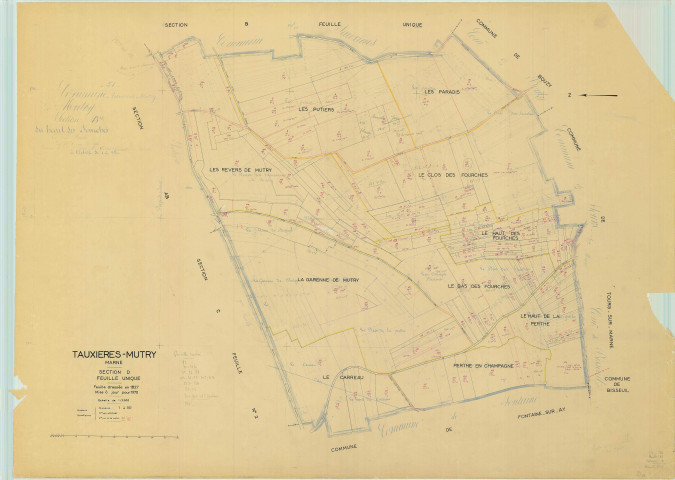 Val-de-Livre (51564). Section D1 échelle 1/2500, plan mis à jour pour 1970, plan non régulier (papier).