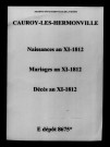Cauroy-lès-Hermonville. Naissances, mariages, décès an XI-1812