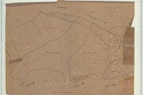 Giffaumont-Champaubert (51269). Section 123 A1 échelle 1/2000, plan mis à jour pour 1933, plan non régulier (calque)