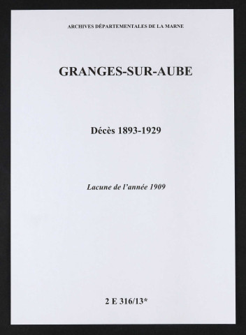 Granges-sur-Aube. Décès 1893-1929